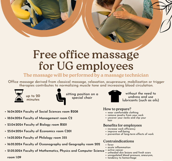 Free office massage for UG employees