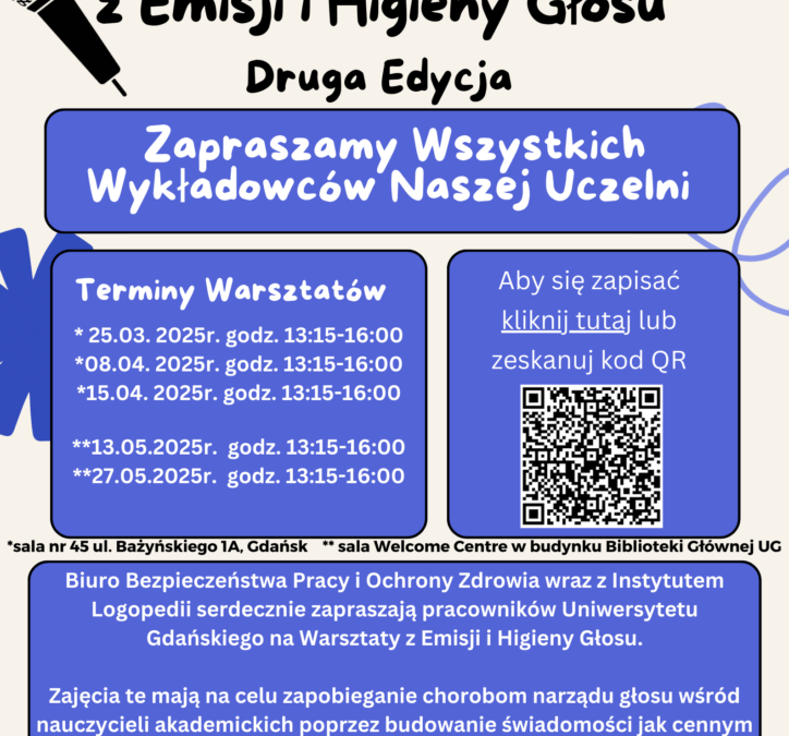 Warsztaty z emisji i higieny głosu – II edycja