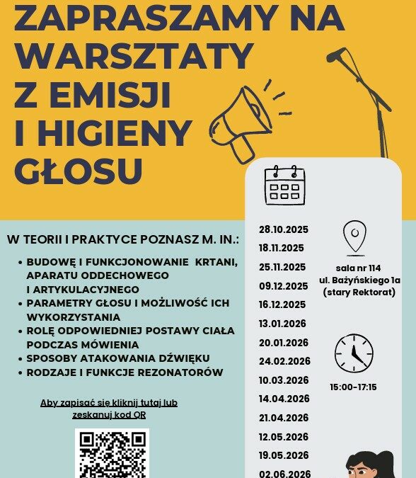 Warsztaty z emisji i higieny głosu – III edycja
