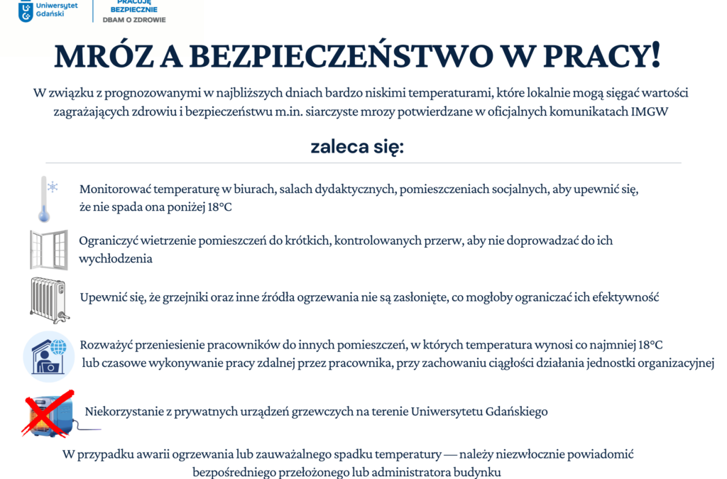 MRÓZ A BEZPIECZEŃSTWO W PRACY!