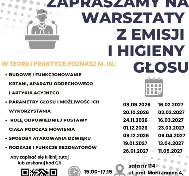 Warsztaty z emisji i higieny głosu – IV edycja